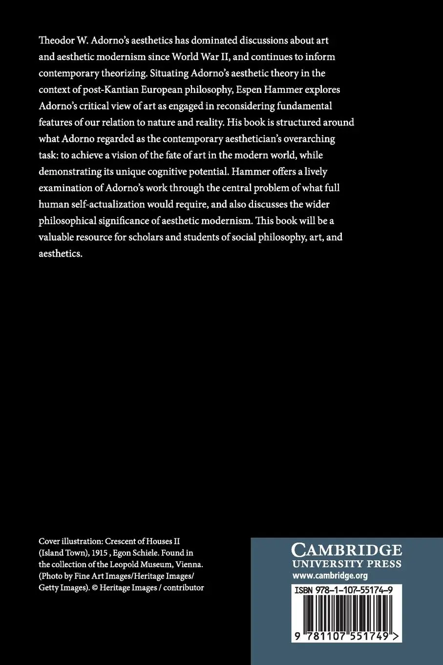 Rückseite: 9781107551749 | Adorno's Modernism | Espen Hammer | Taschenbuch | Englisch | 2017