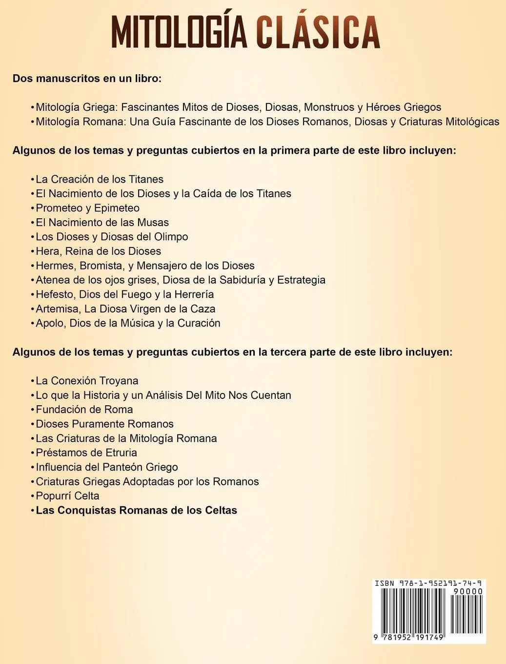 Rückseite: 9781952191749 | Mitología Clásica | Matt Clayton | Buch | Gebunden | Spanisch | 2020