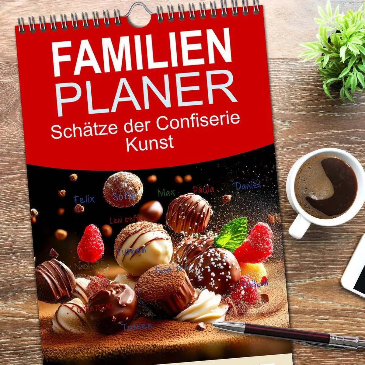 Bild: 9783516601749 | Familienplaner 2026 - Schätze der Confiserie Kunst mit 5 Spalten...