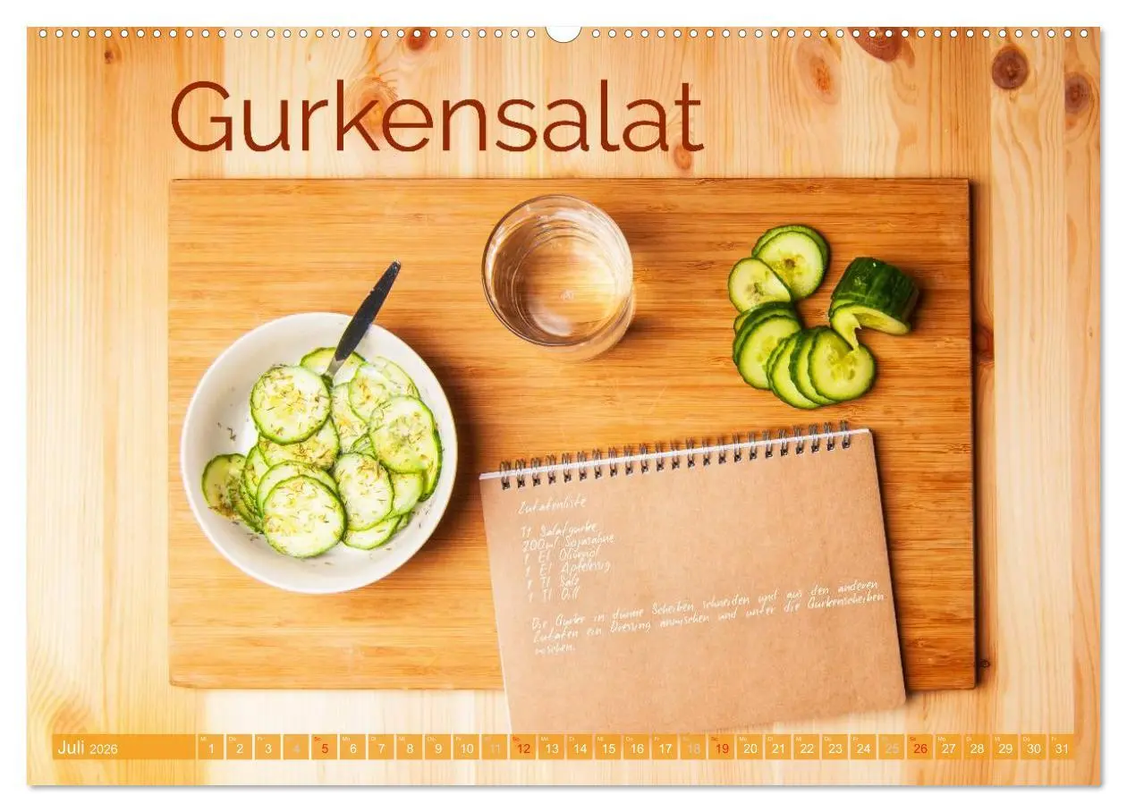 Bild: 9783457981849 | Einfache vegane Rezepte (Wandkalender 2026 DIN A2 quer), CALVENDO...
