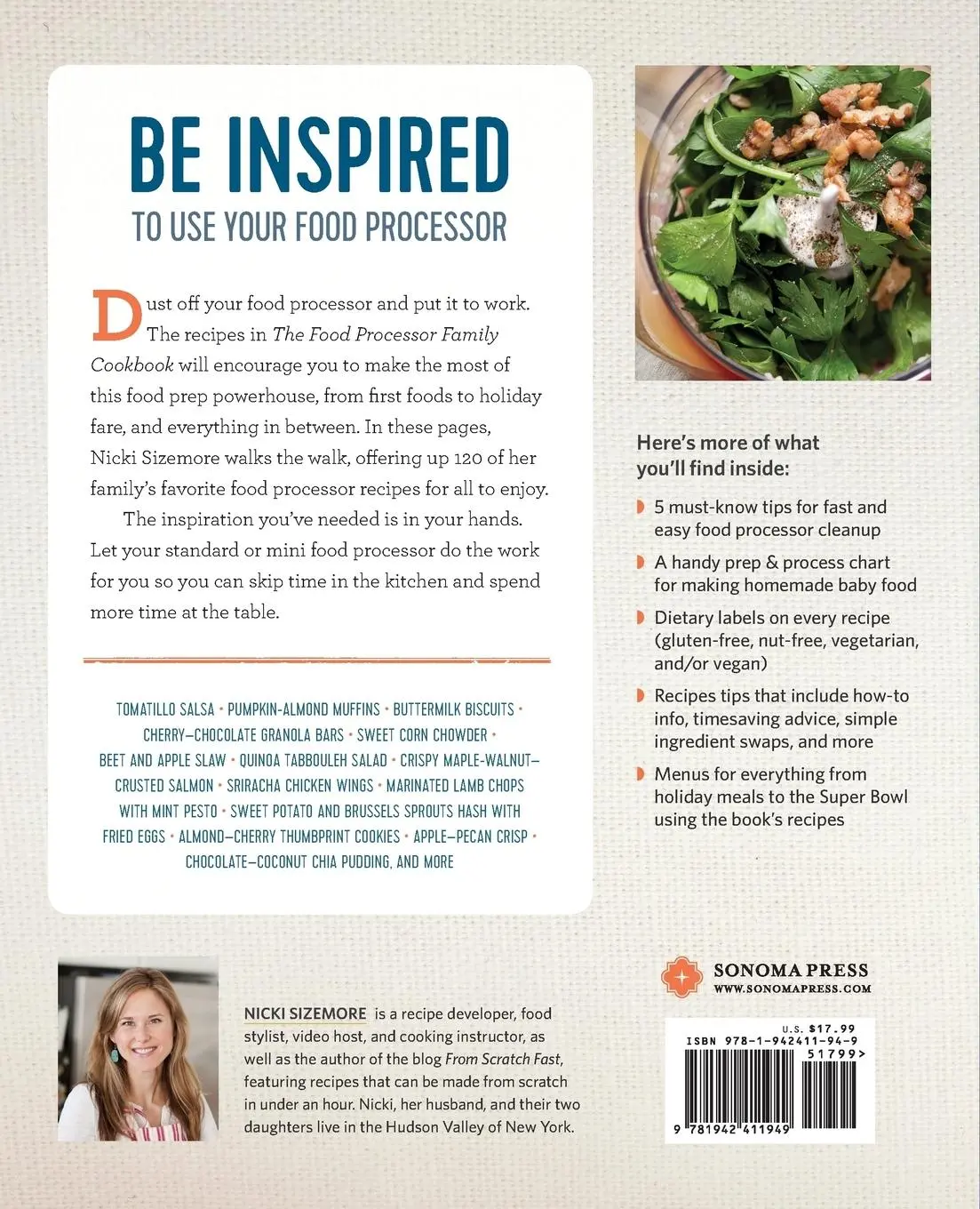 Rückseite: 9781942411949 | The Food Processor Family Cookbook | Nicki Sizemore | Taschenbuch