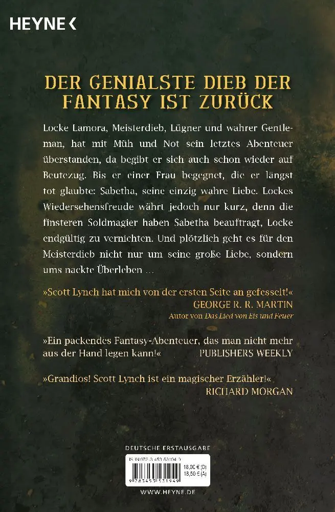 Bild: 9783453531949 | Die Republik der Diebe | Band 3 | Scott Lynch | Taschenbuch | 944 S.