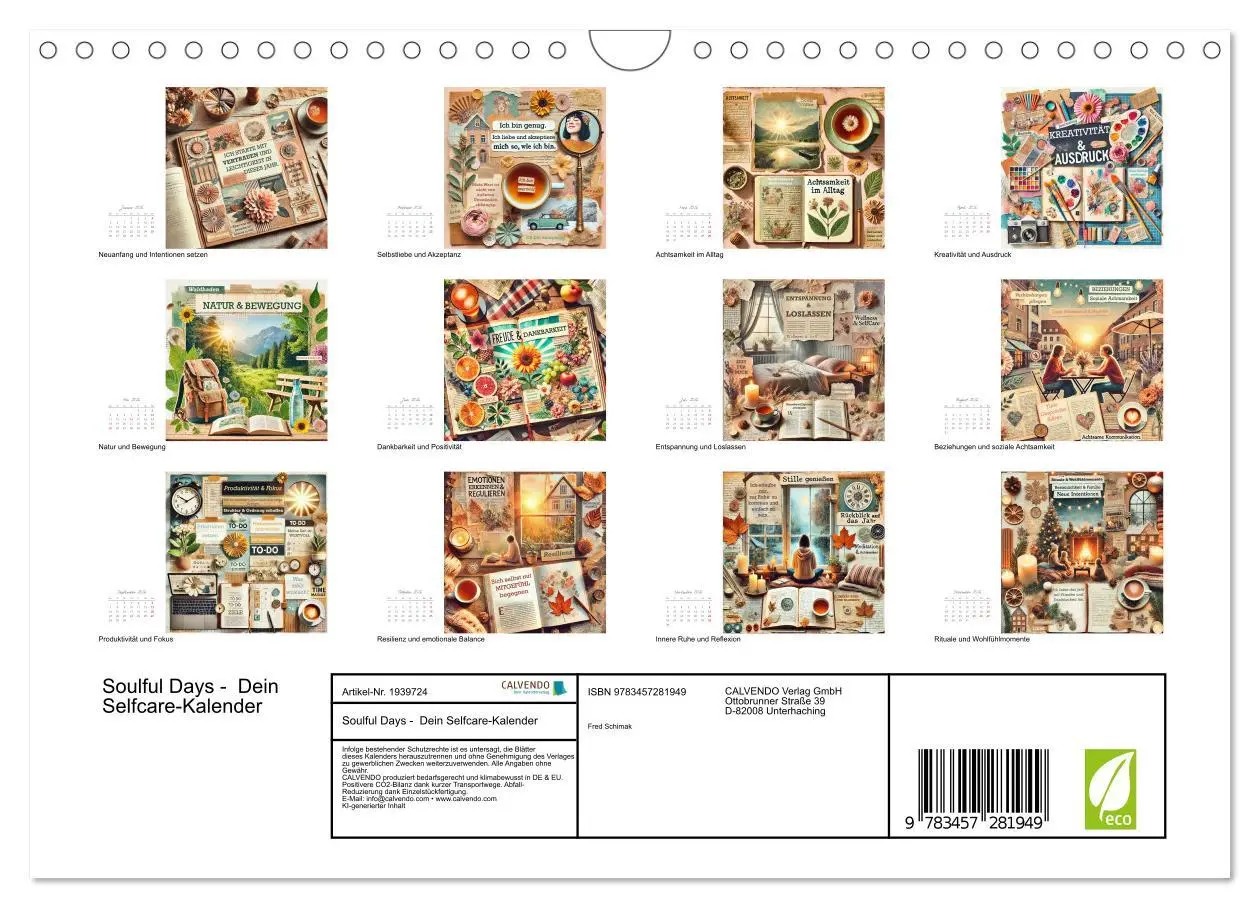 Bild: 9783457281949 | Soulful Days - Dein Selfcare-Kalender (Wandkalender 2026 DIN A4...