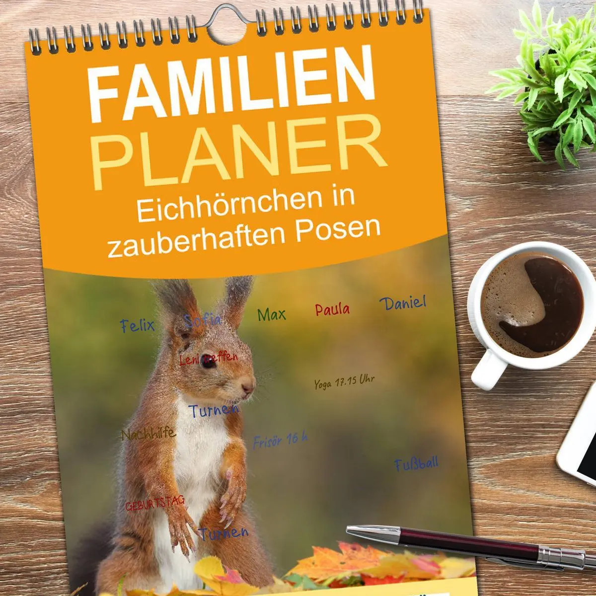 Bild: 9783516511949 | Familienplaner 2026 - Eichhörnchen in zauberhaften Posen mit 5...