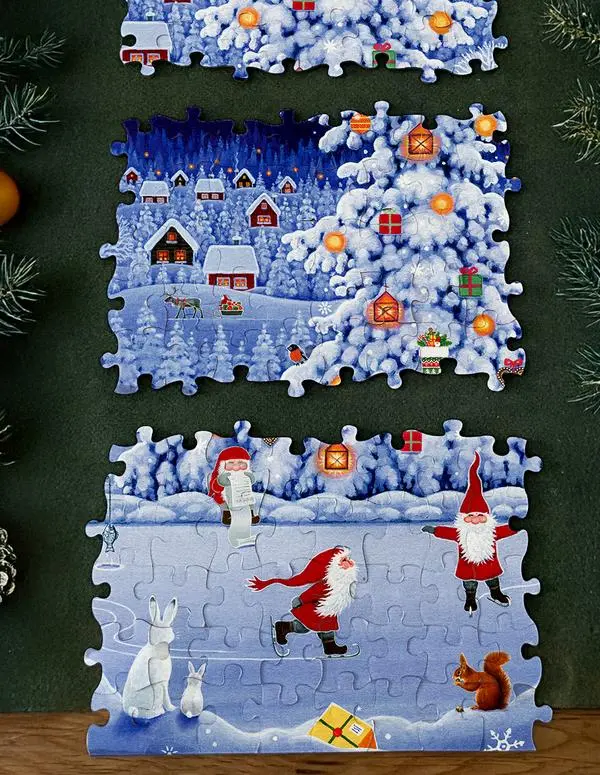 Bild: 9783731891949 | Puzzle-Adventskalender 'Tomtes Weihnachtszauber' | Verlag Korsch