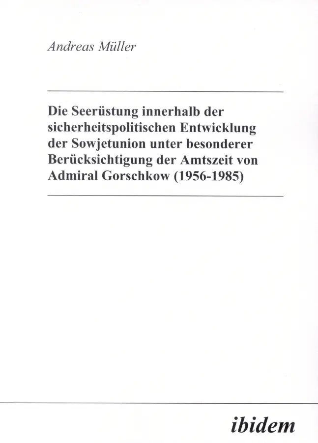 Cover: 9783898211949 | Die SeerÃ¼stung innerhalb der sicherheitspolitischen Entwicklung...