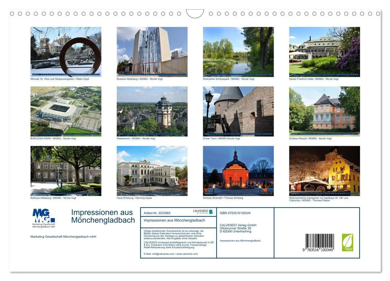 Bild: 9783516192049 | Impressionen aus Mönchengladbach (Wandkalender 2026 DIN A3 quer),...