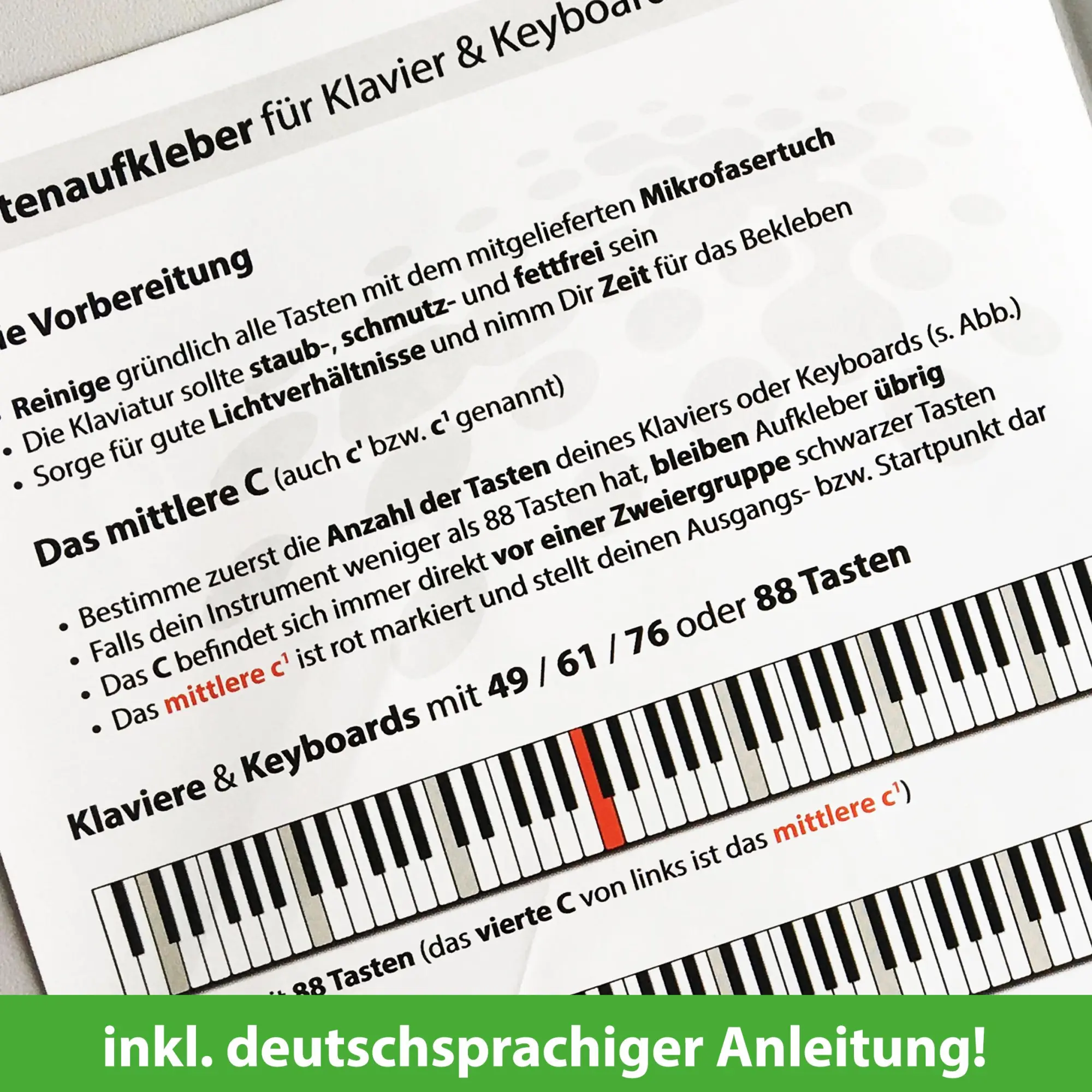 Bild: 9783866422049 | ARTIST AHEAD® Noten Aufkleber für Klavier &amp; Keyboard | Artist Ahead