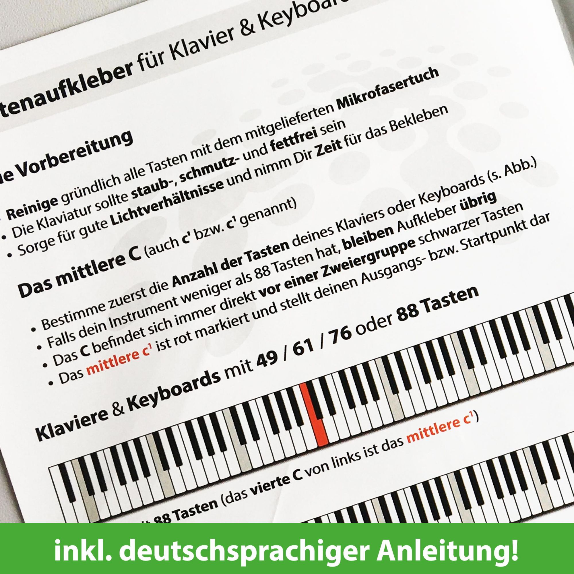 Bild: 9783866422049 | ARTIST AHEAD® Noten Aufkleber für Klavier &amp; Keyboard | Artist Ahead