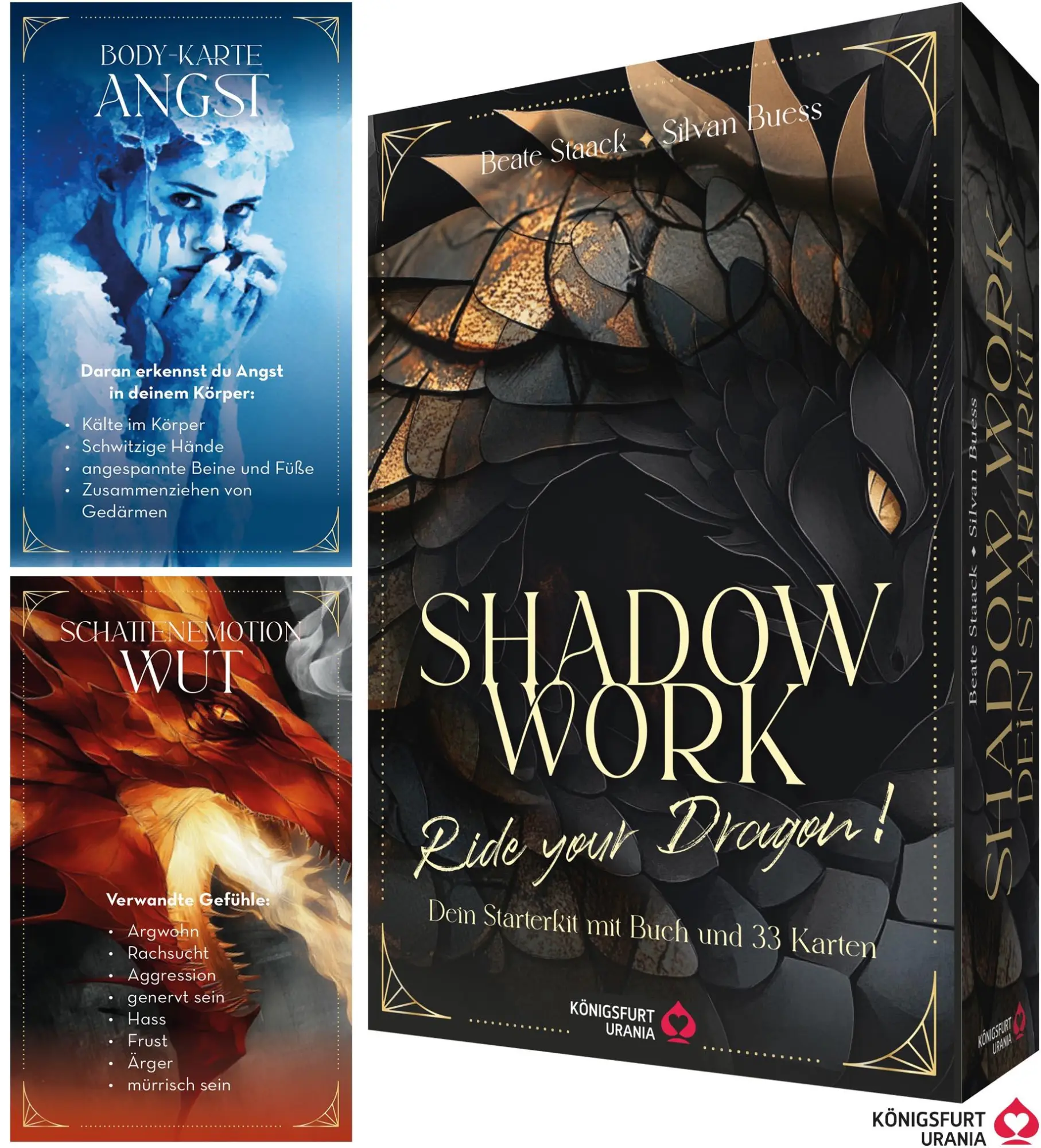 Cover: 9783868262049 | Shadow Work - Ride your Dragon! Dein Starterkit mit Buch und 33 Karten