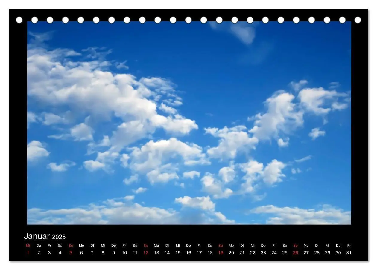 Bild: 9783435832149 | Wolkenbilder (Tischkalender 2025 DIN A5 quer), CALVENDO Monatskalender
