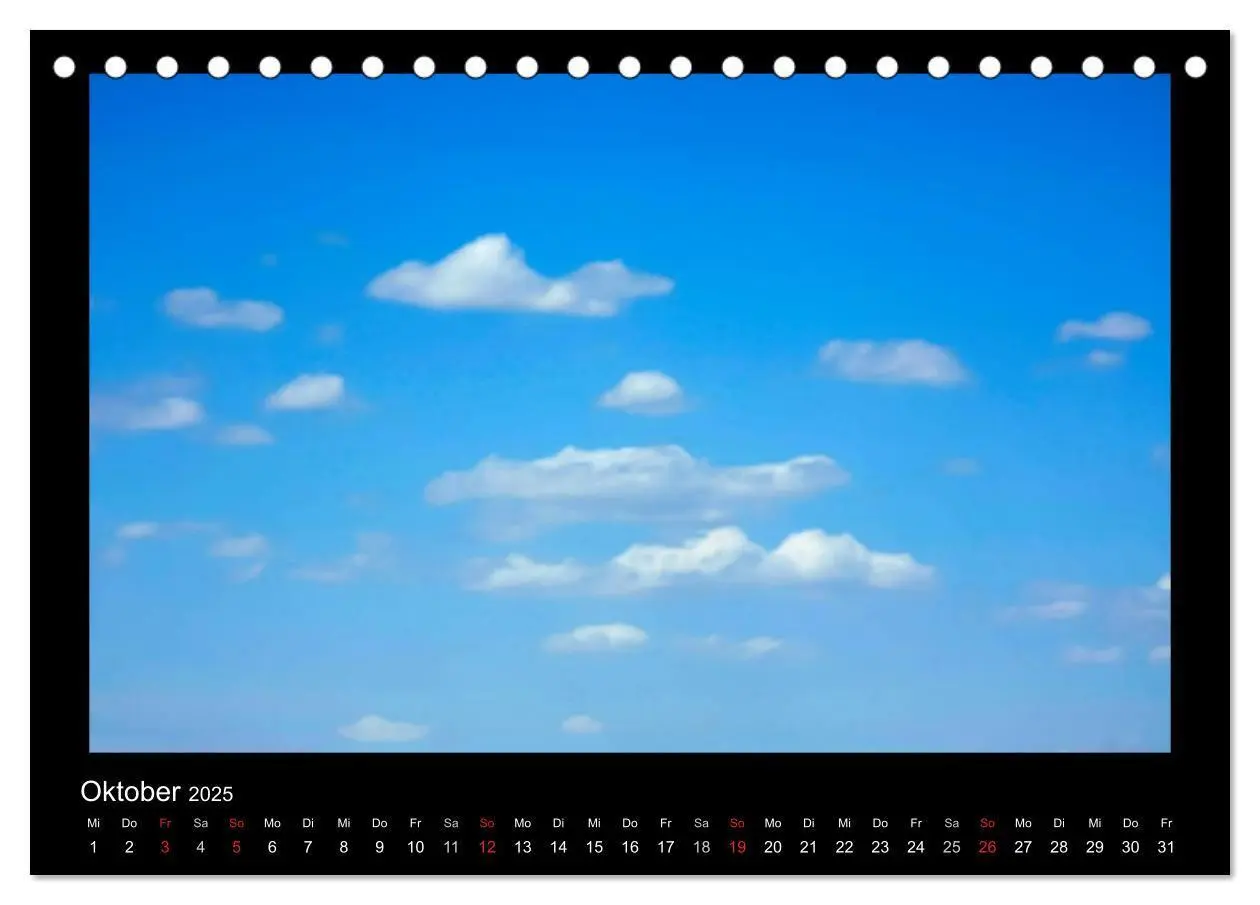 Bild: 9783435832149 | Wolkenbilder (Tischkalender 2025 DIN A5 quer), CALVENDO Monatskalender