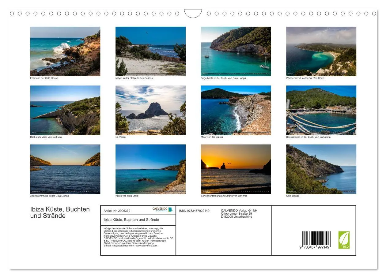 Bild: 9783457922149 | Ibiza Küste, Buchten und Strände (Wandkalender 2026 DIN A3 quer),...