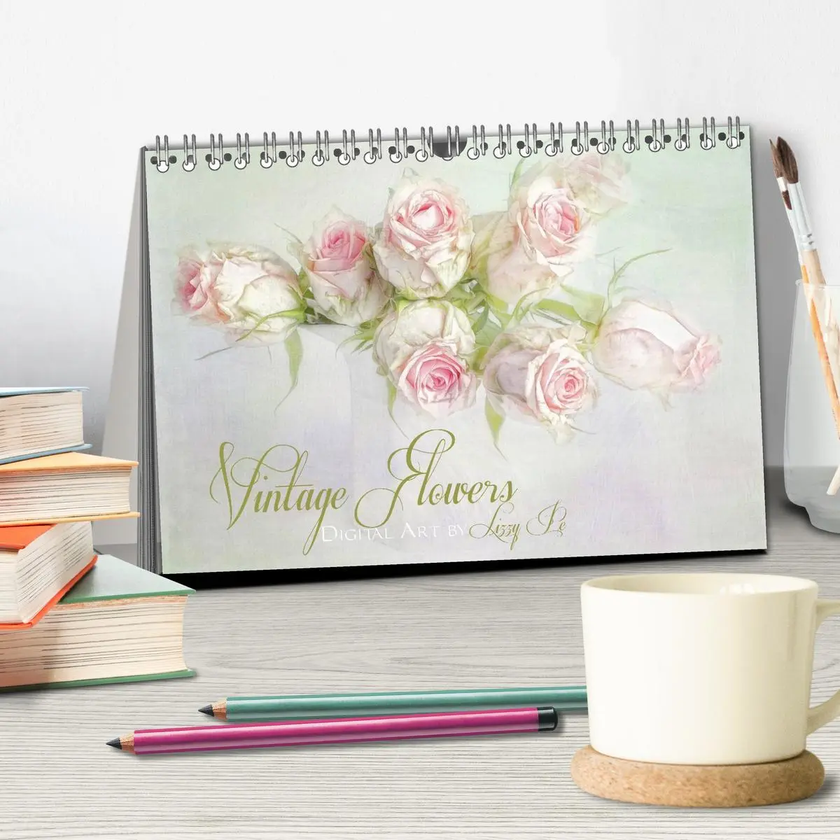 Bild: 9783516182149 | Vintage Flowers (Tischkalender 2026 DIN A5 quer), CALVENDO...