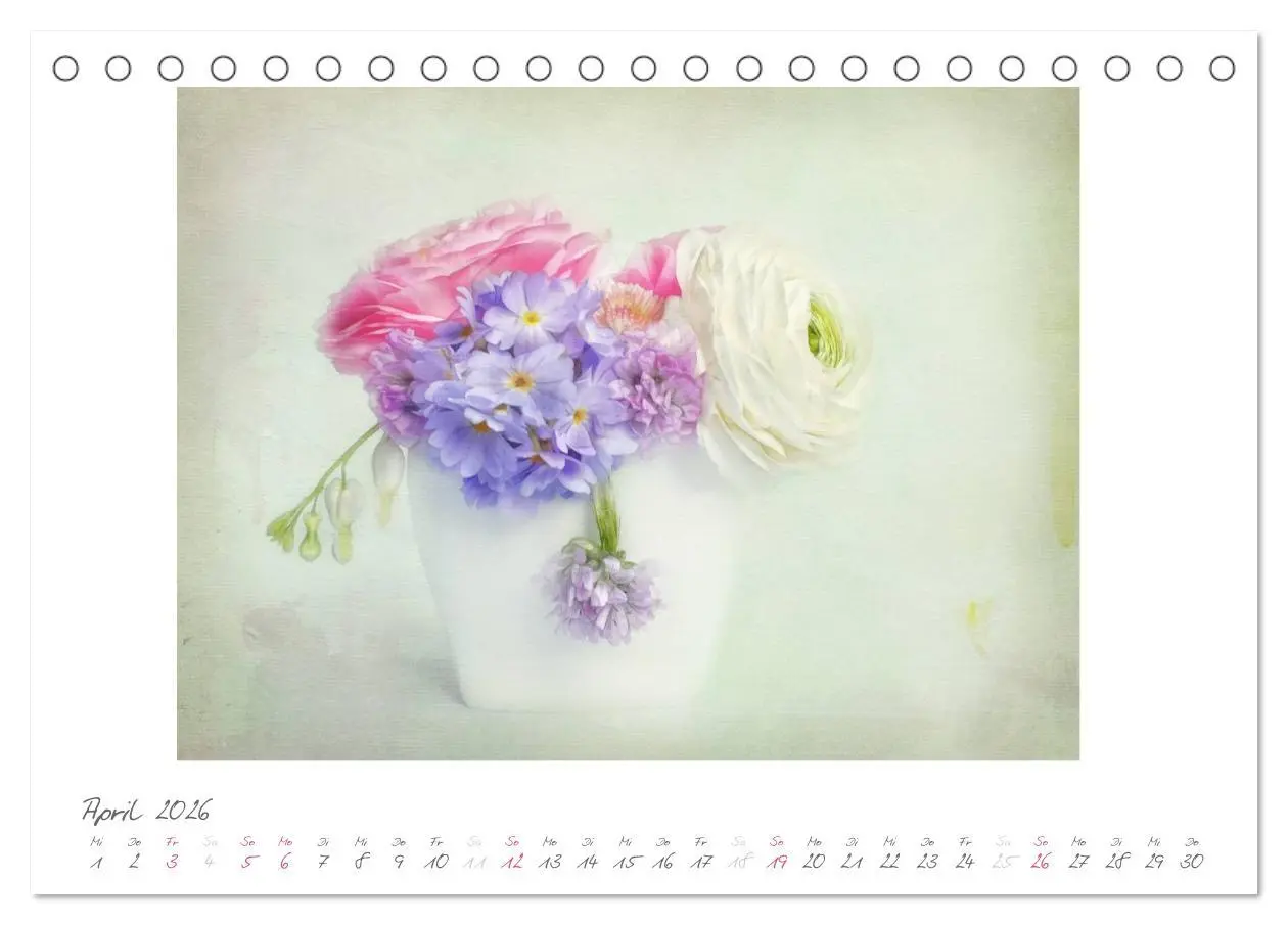 Bild: 9783516182149 | Vintage Flowers (Tischkalender 2026 DIN A5 quer), CALVENDO...
