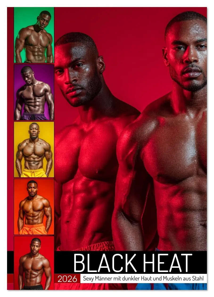 Cover: 9783516632149 | BLACK HEAT - Sexy Männer mit dunkler Haut und Muskeln aus Stahl...