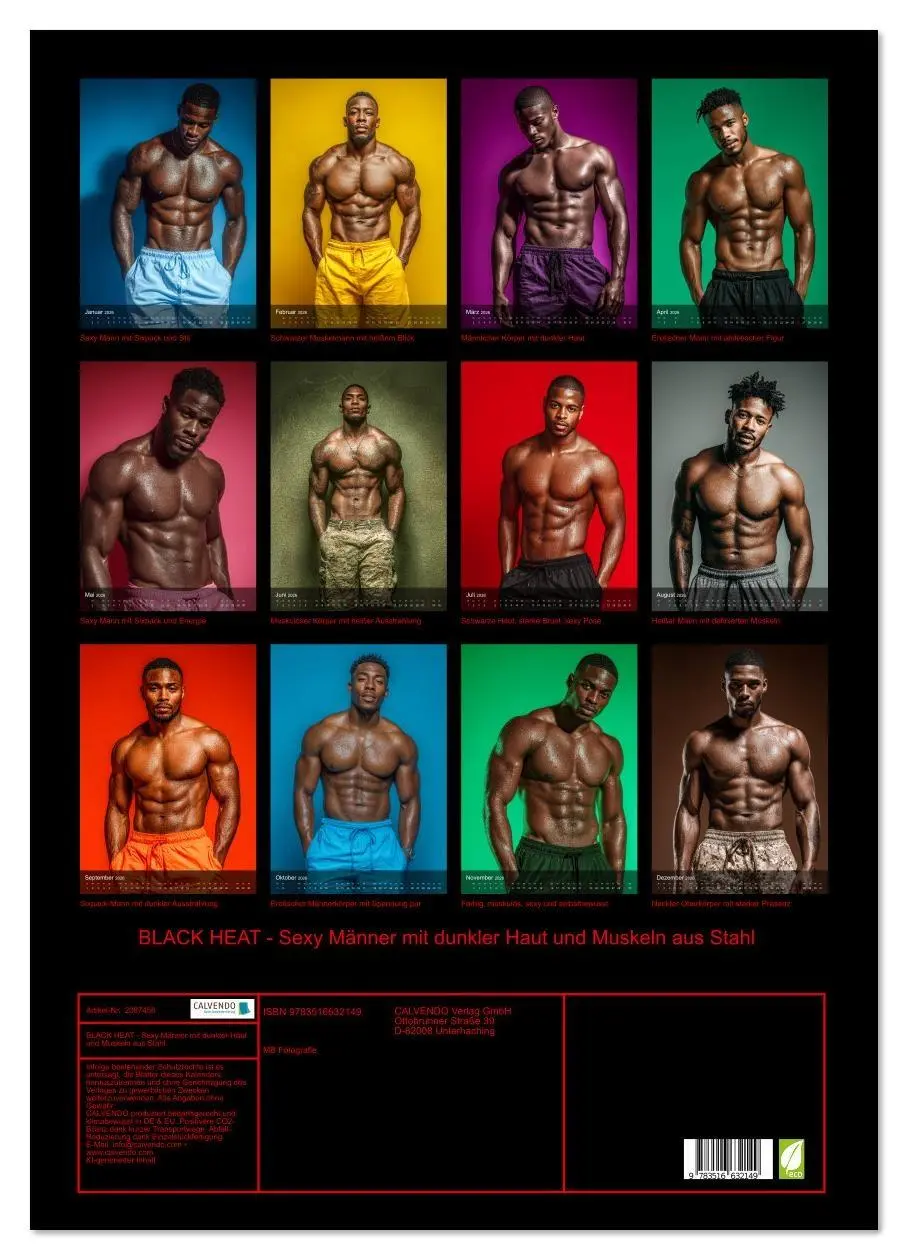 Bild: 9783516632149 | BLACK HEAT - Sexy Männer mit dunkler Haut und Muskeln aus Stahl...