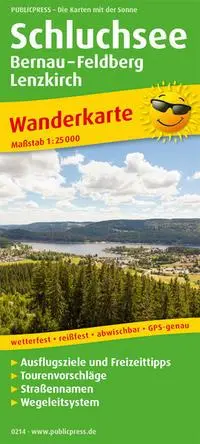 Cover: 9783747302149 | Schluchsee, Bernau - Feldberg - Lenzkirch 1:25 000 | (Land-)Karte