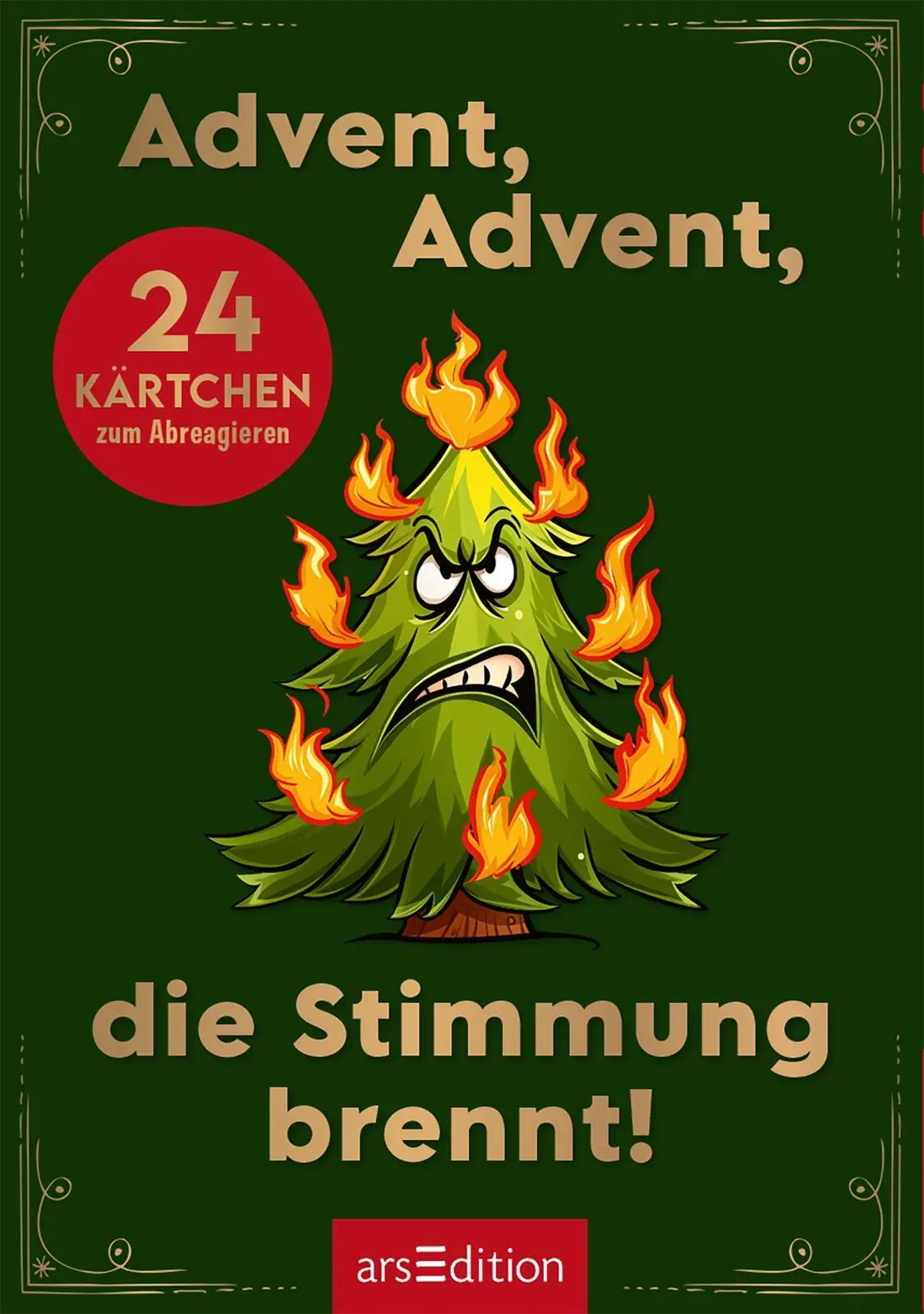 Bild: 9783845862149 | Advent, Advent, die Stimmung brennt! | 24 Kärtchen zum Abreagieren