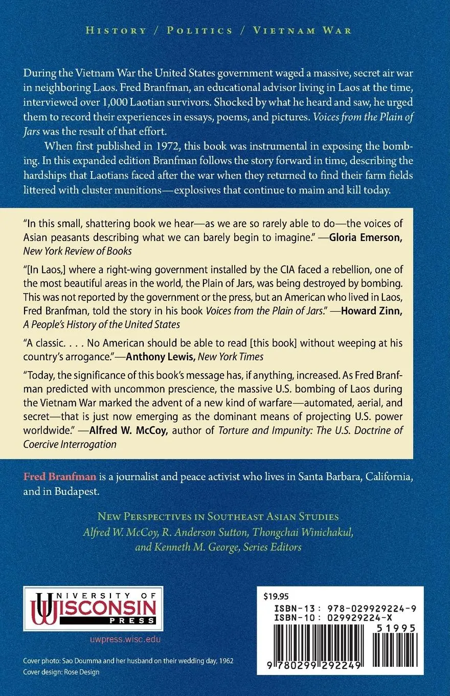 Rückseite: 9780299292249 | Voices from the Plain of Jars | Life under an Air War | Fred Branfman
