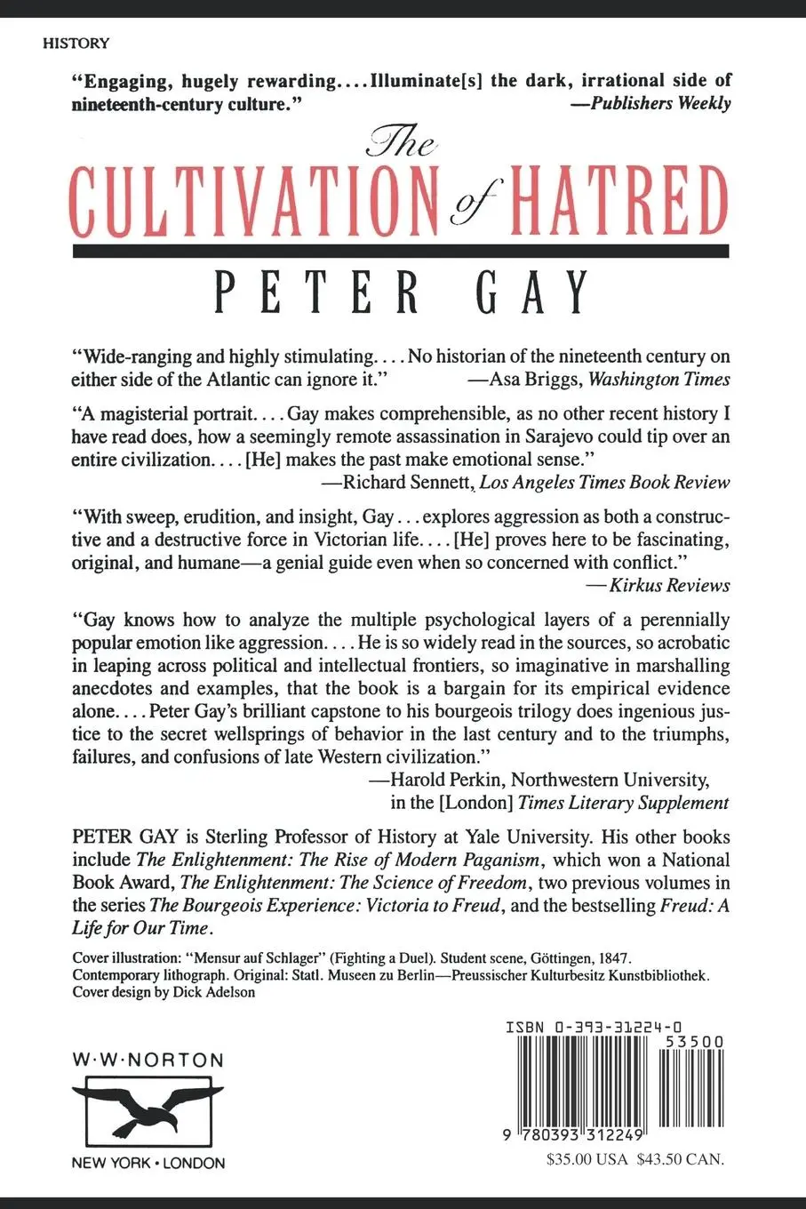 Rückseite: 9780393312249 | The Cultivation of Hatred | Peter Gay | Taschenbuch | Englisch | 1993