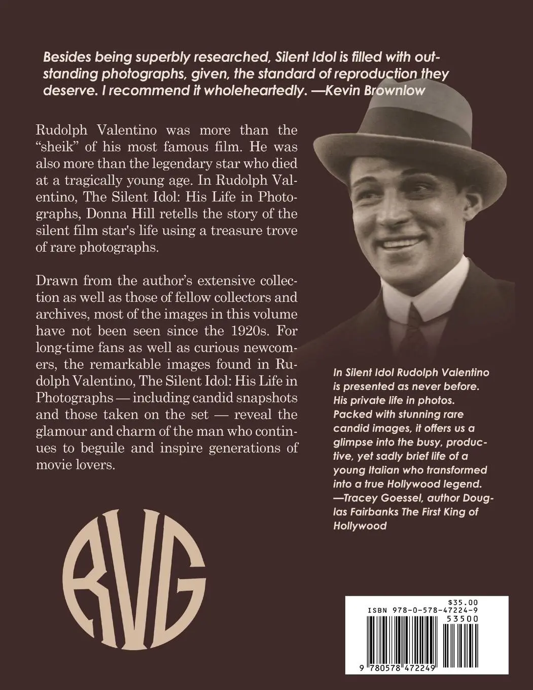 Rückseite: 9780578472249 | Rudolph Valentino The Silent Idol | His Life in Photographs | Hill
