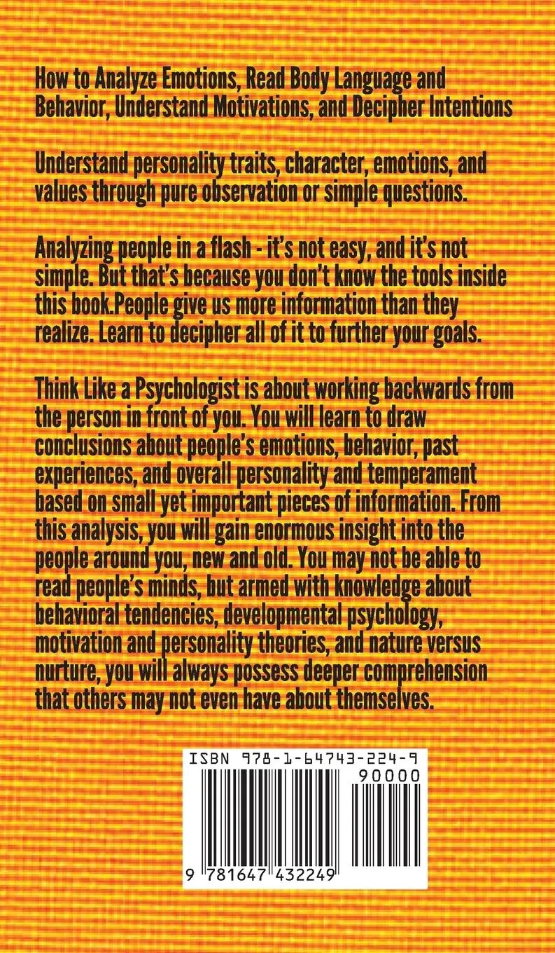 Rückseite: 9781647432249 | Think Like a Psychologist | Patrick King | Buch | Gebunden | Englisch