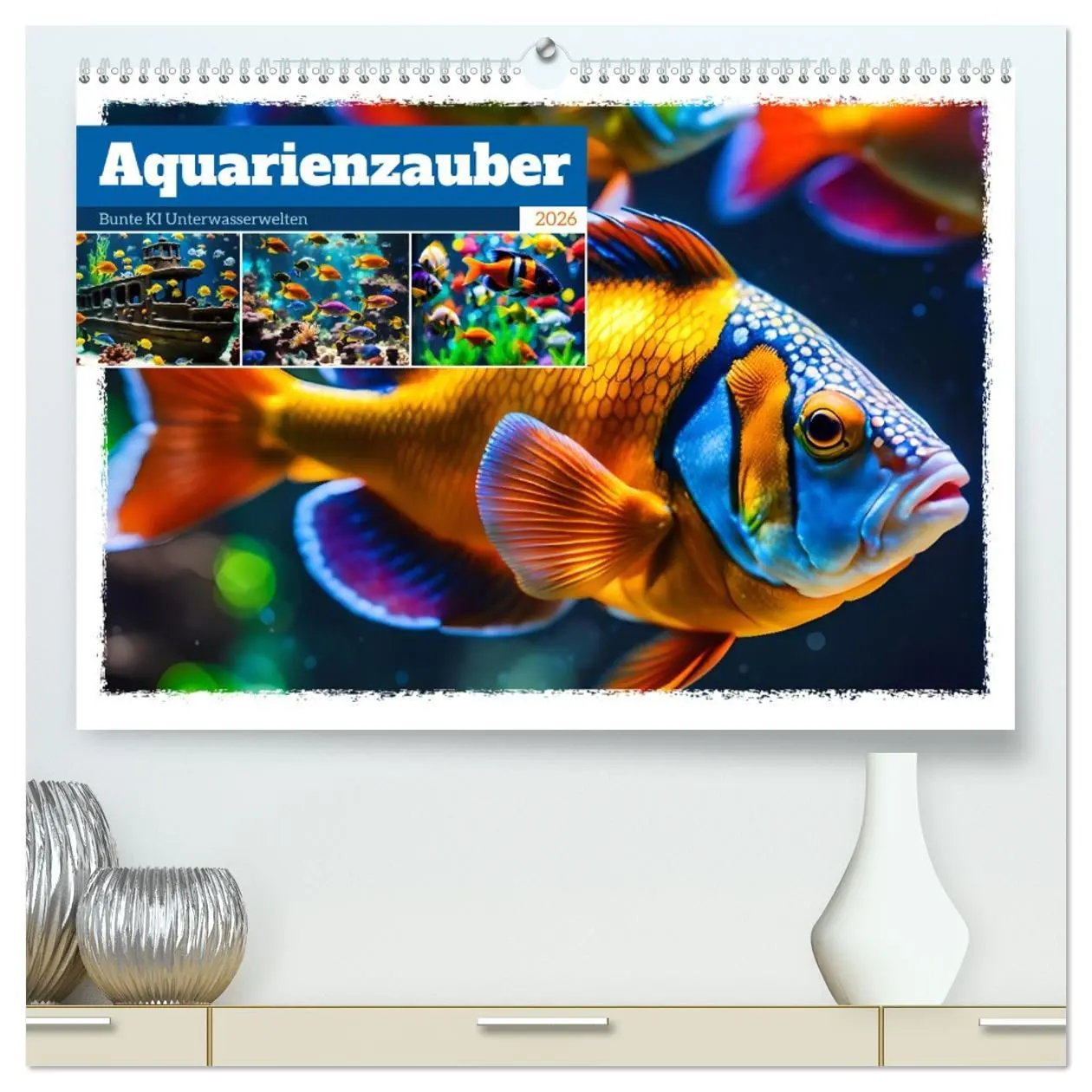 Cover: 9783457392249 | Aquarienzauber - Bunte KI Unterwasserwelten (hochwertiger Premium...