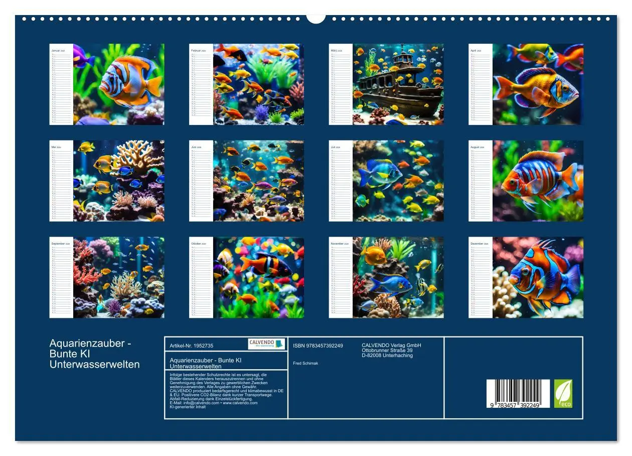 Bild: 9783457392249 | Aquarienzauber - Bunte KI Unterwasserwelten (hochwertiger Premium...