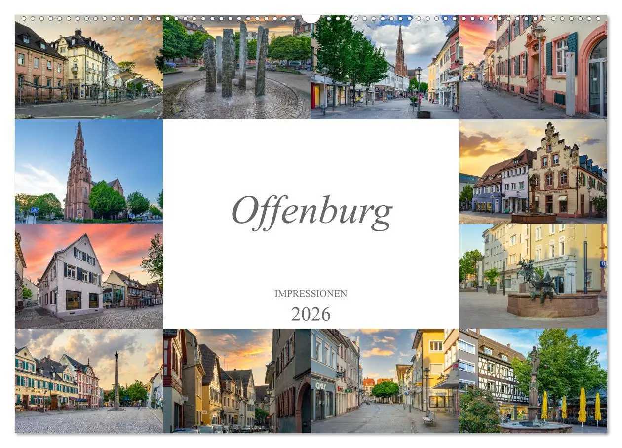 Cover: 9783457602249 | Offenburg Impressionen (Wandkalender 2026 DIN A2 quer), CALVENDO...