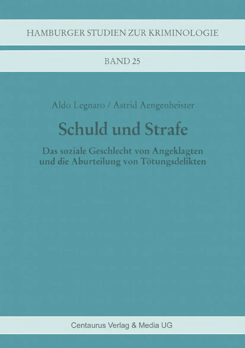Cover: 9783825502249 | Schuld und Strafe | Aldo Legnaro (u. a.) | Taschenbuch | vii | Deutsch