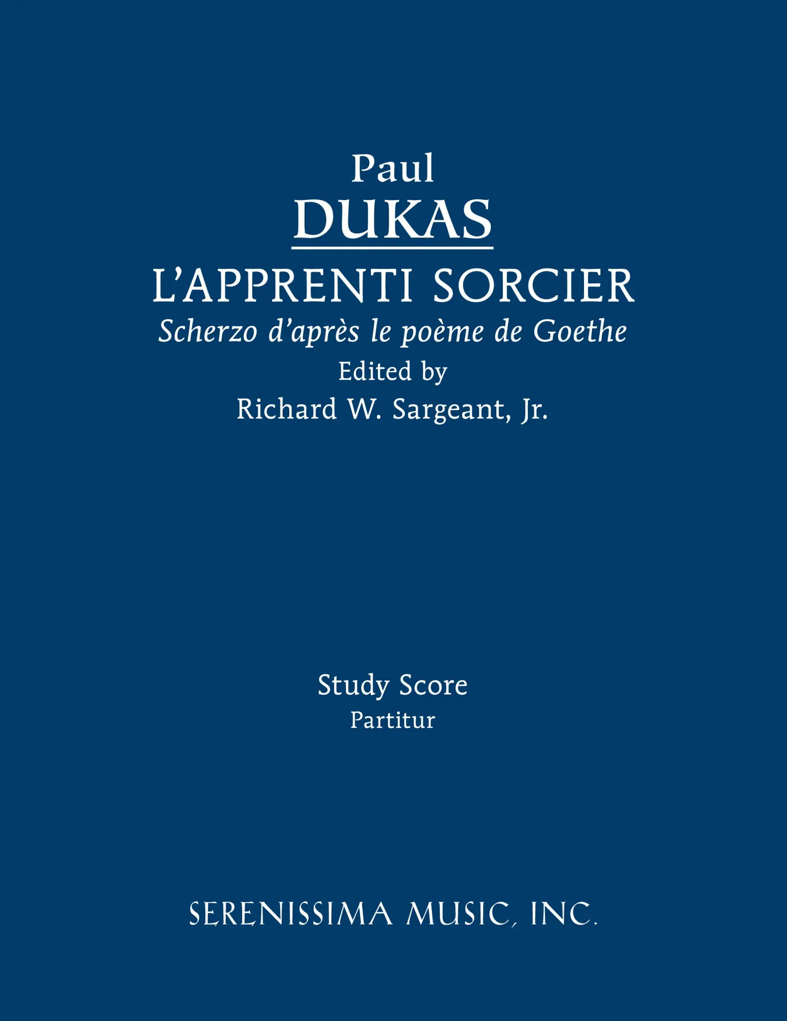 Cover: 9781608742349 | L'Apprenti sorcier | Study score | Paul Dukas | Taschenbuch | Englisch