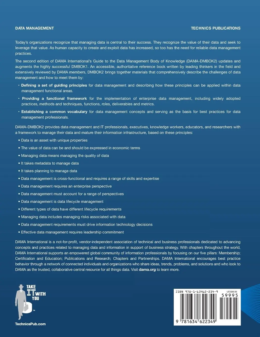 Rückseite: 9781634622349 | DAMA-DMBOK | Data Management Body of Knowledge: 2nd Edition, Revised