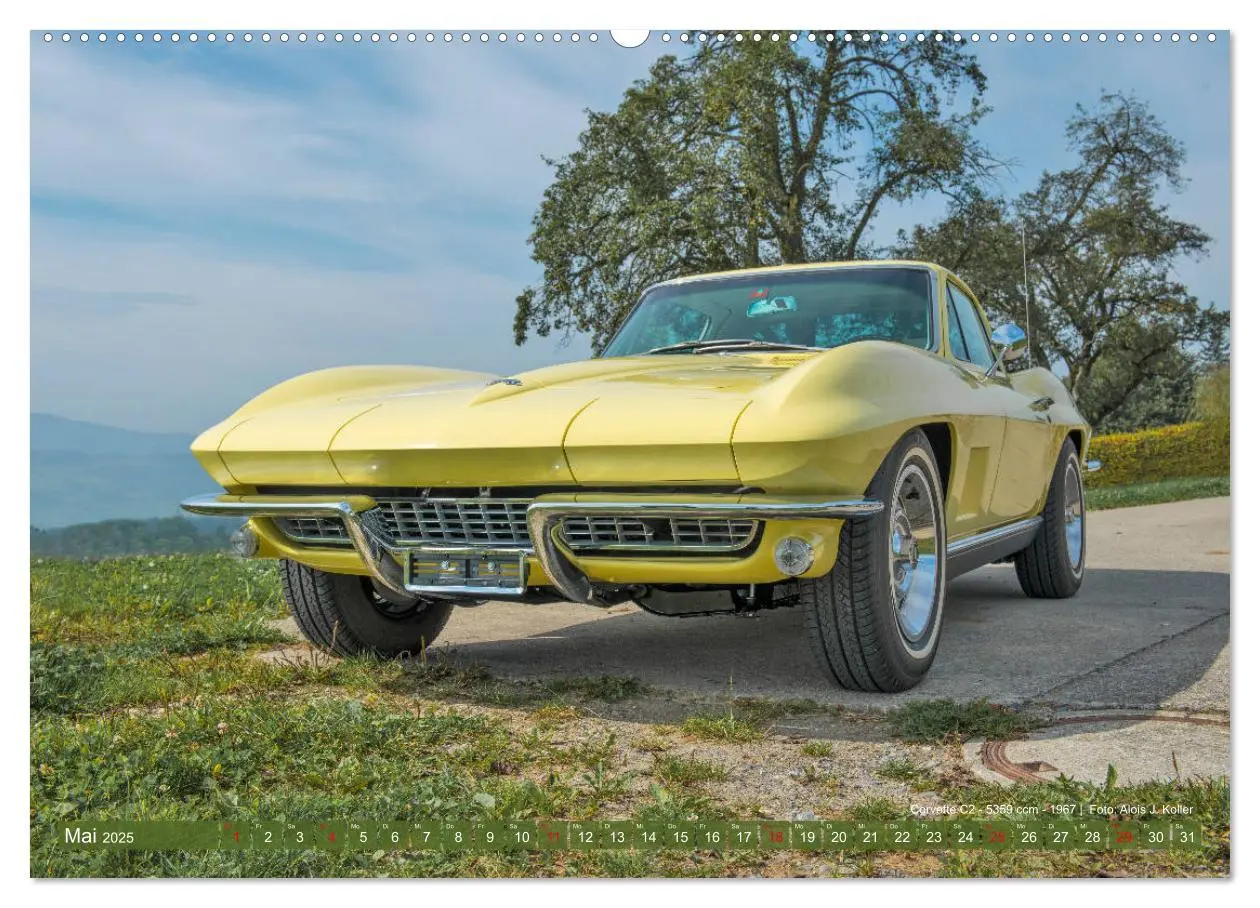 Bild: 9783435362349 | Corvette Oldtimer 2025 (Wandkalender 2025 DIN A2 quer), CALVENDO...
