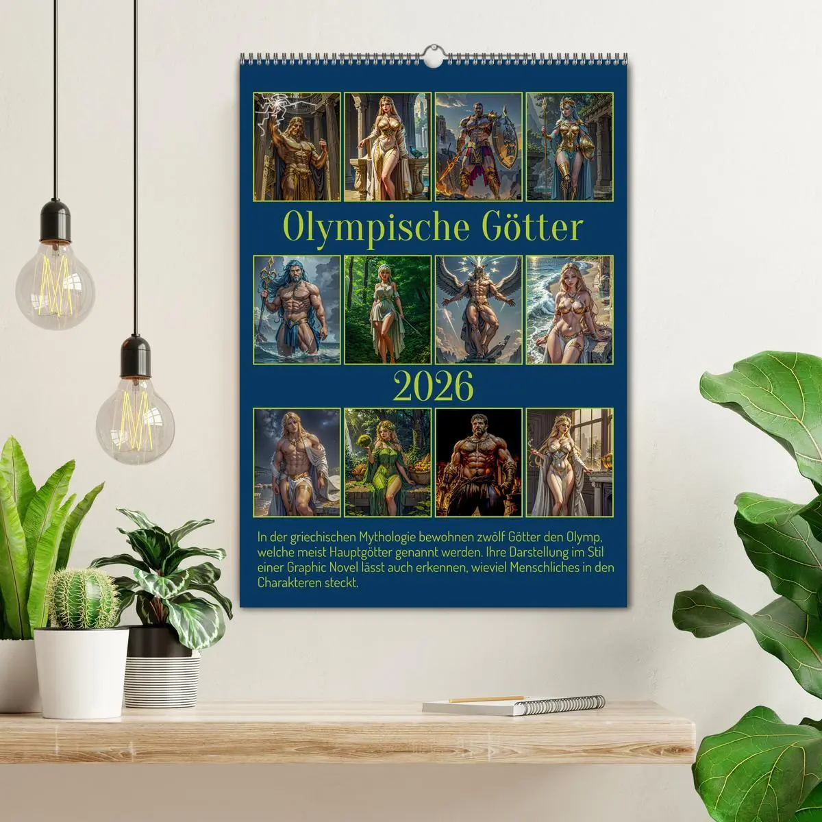 Bild: 9783516302349 | Olympische Götter (Wandkalender 2026 DIN A2 hoch), CALVENDO...