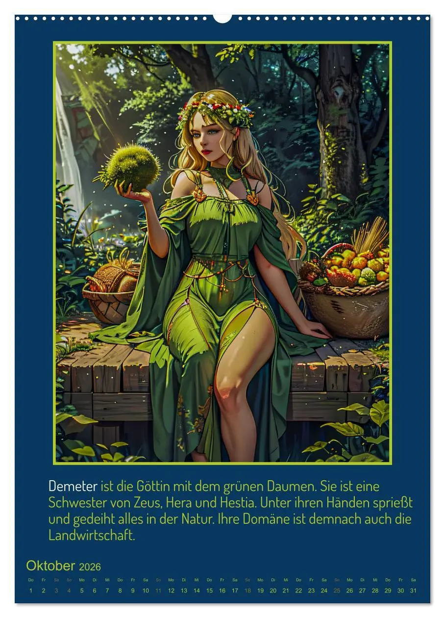 Bild: 9783516302349 | Olympische Götter (Wandkalender 2026 DIN A2 hoch), CALVENDO...