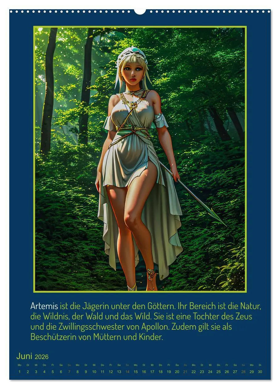 Bild: 9783516302349 | Olympische Götter (Wandkalender 2026 DIN A2 hoch), CALVENDO...