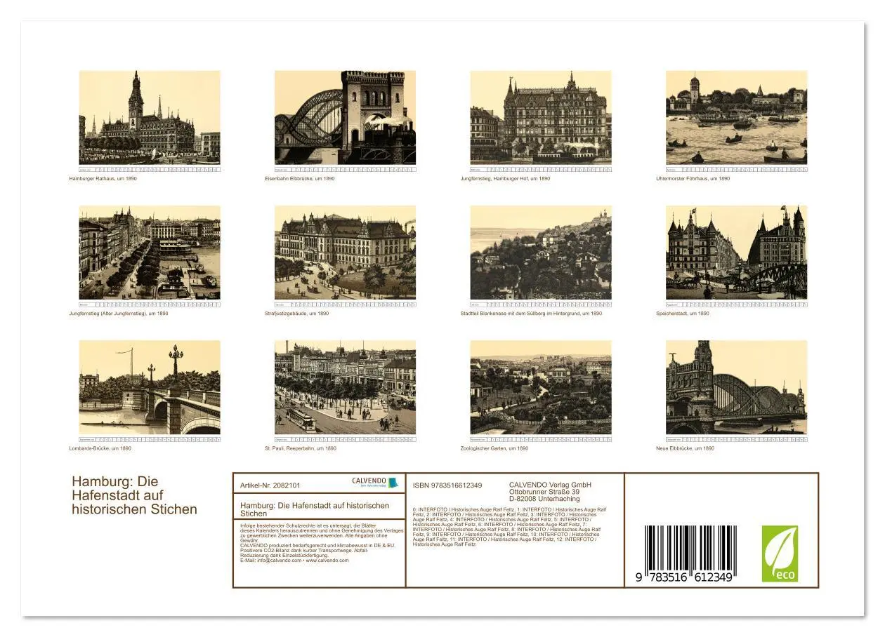 Bild: 9783516612349 | Hamburg: Die Hafenstadt auf historischen Stichen (Wandkalender 2026...