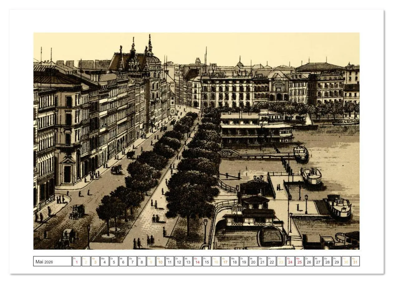 Bild: 9783516612349 | Hamburg: Die Hafenstadt auf historischen Stichen (Wandkalender 2026...