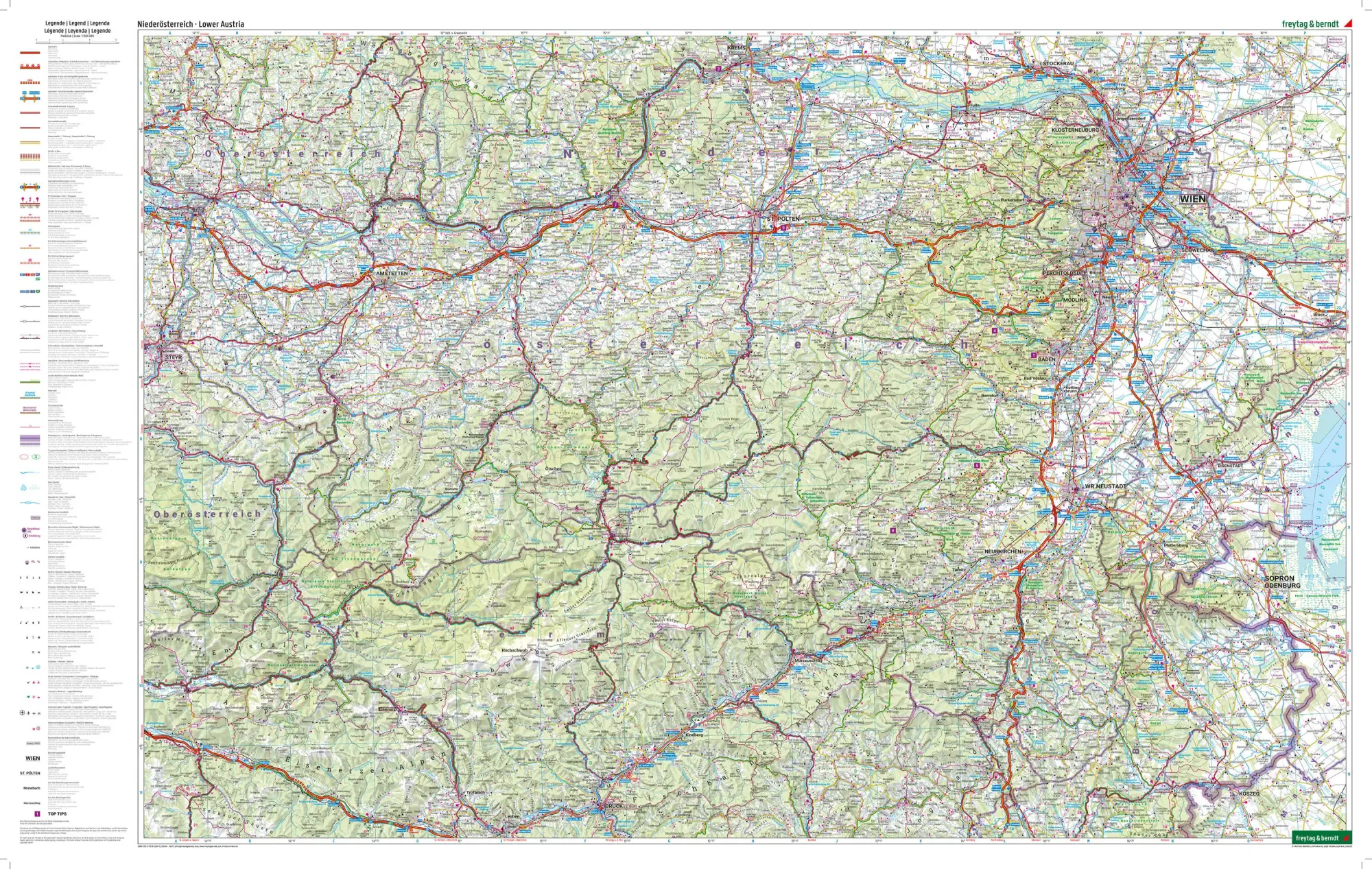 Bild: 9783707922349 | Niederösterreich, Straßen- und Freizeitkarte 1:150.000, freytag &amp;...
