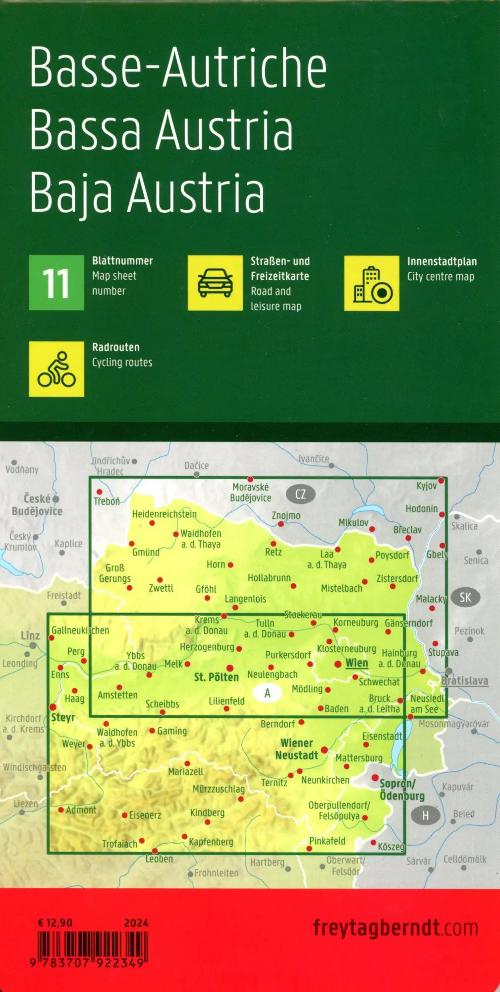 Bild: 9783707922349 | Niederösterreich, Straßen- und Freizeitkarte 1:150.000, freytag &amp;...