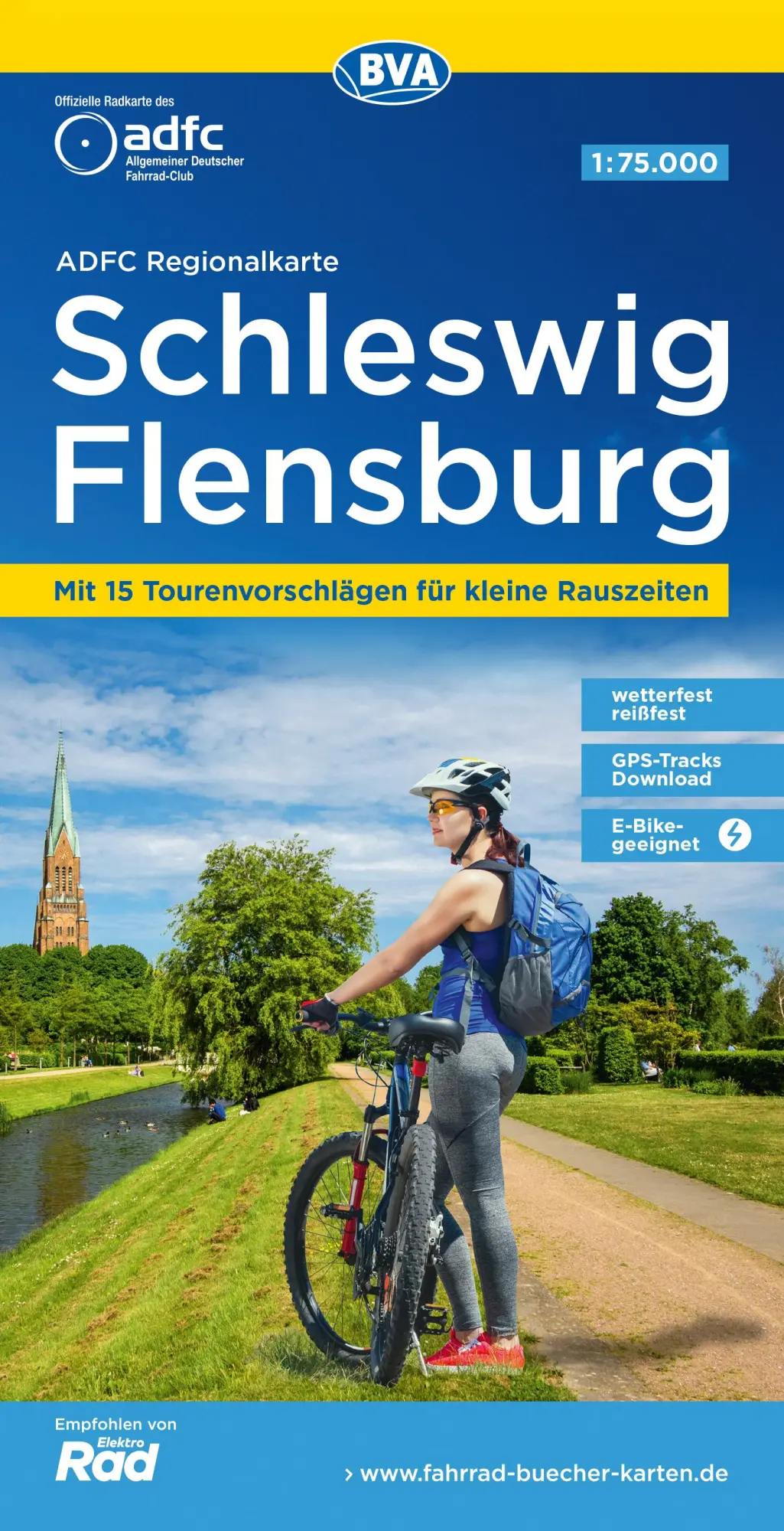 Cover: 9783969902349 | ADFC-Regionalkarte Schleswig Flensburg, 1:75.000, mit...