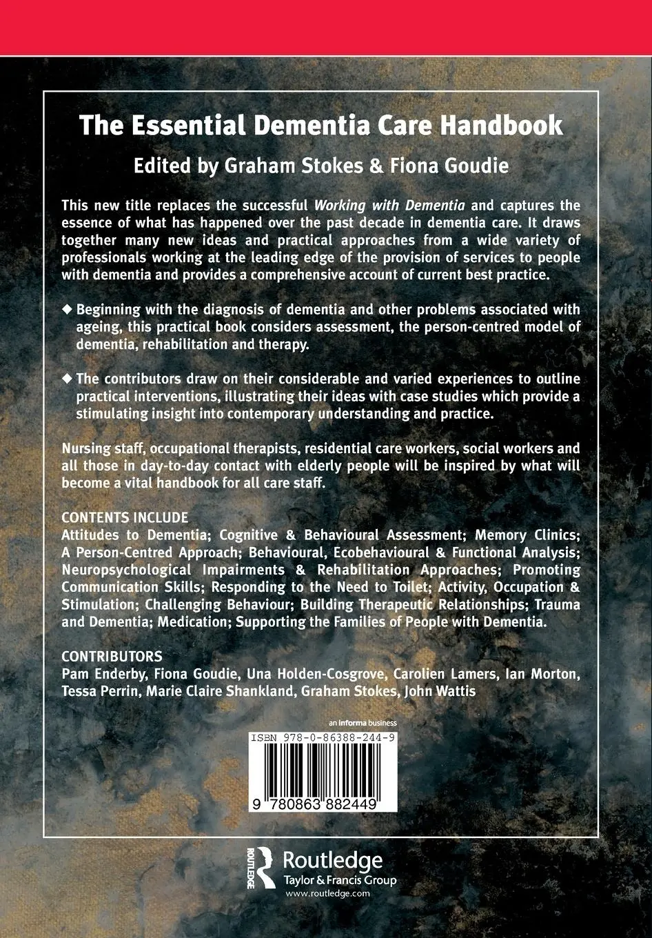 Rückseite: 9780863882449 | The Essential Dementia Care Handbook | A Good Practice Guide | Goudie