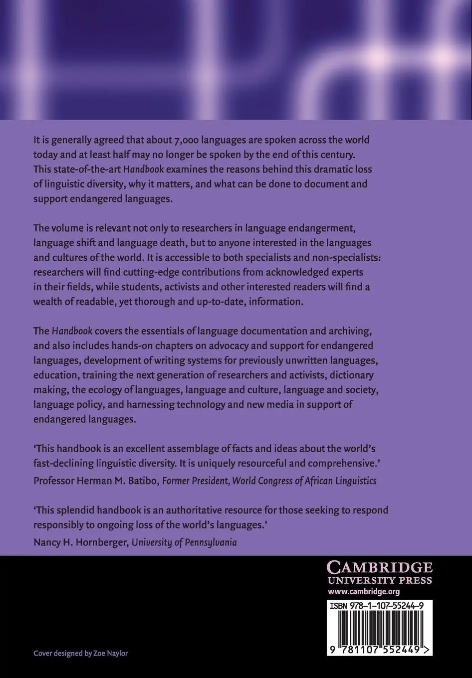 Rückseite: 9781107552449 | The Cambridge Handbook of Endangered Languages | Austin (u. a.) | Buch