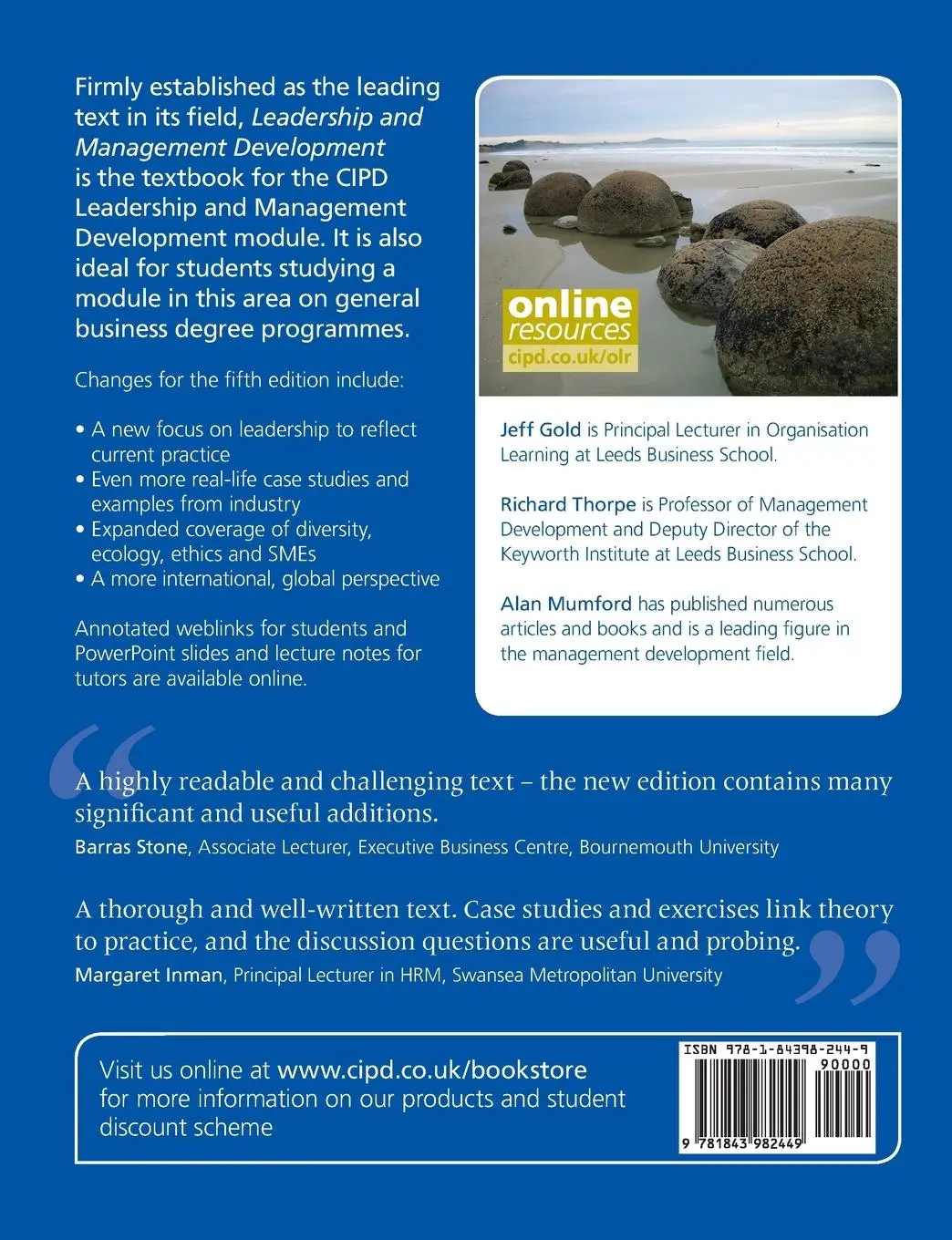Rückseite: 9781843982449 | Leadership and Management Development | Jeffrey Gold (u. a.) | Buch