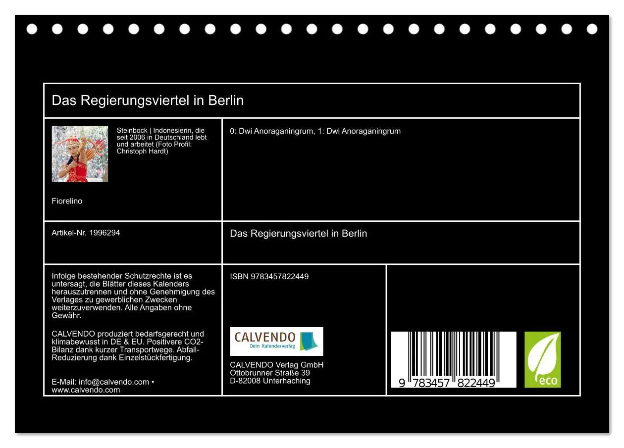 Bild: 9783457822449 | Das Regierungsviertel in Berlin (Tischkalender 2026 DIN A5 quer),...