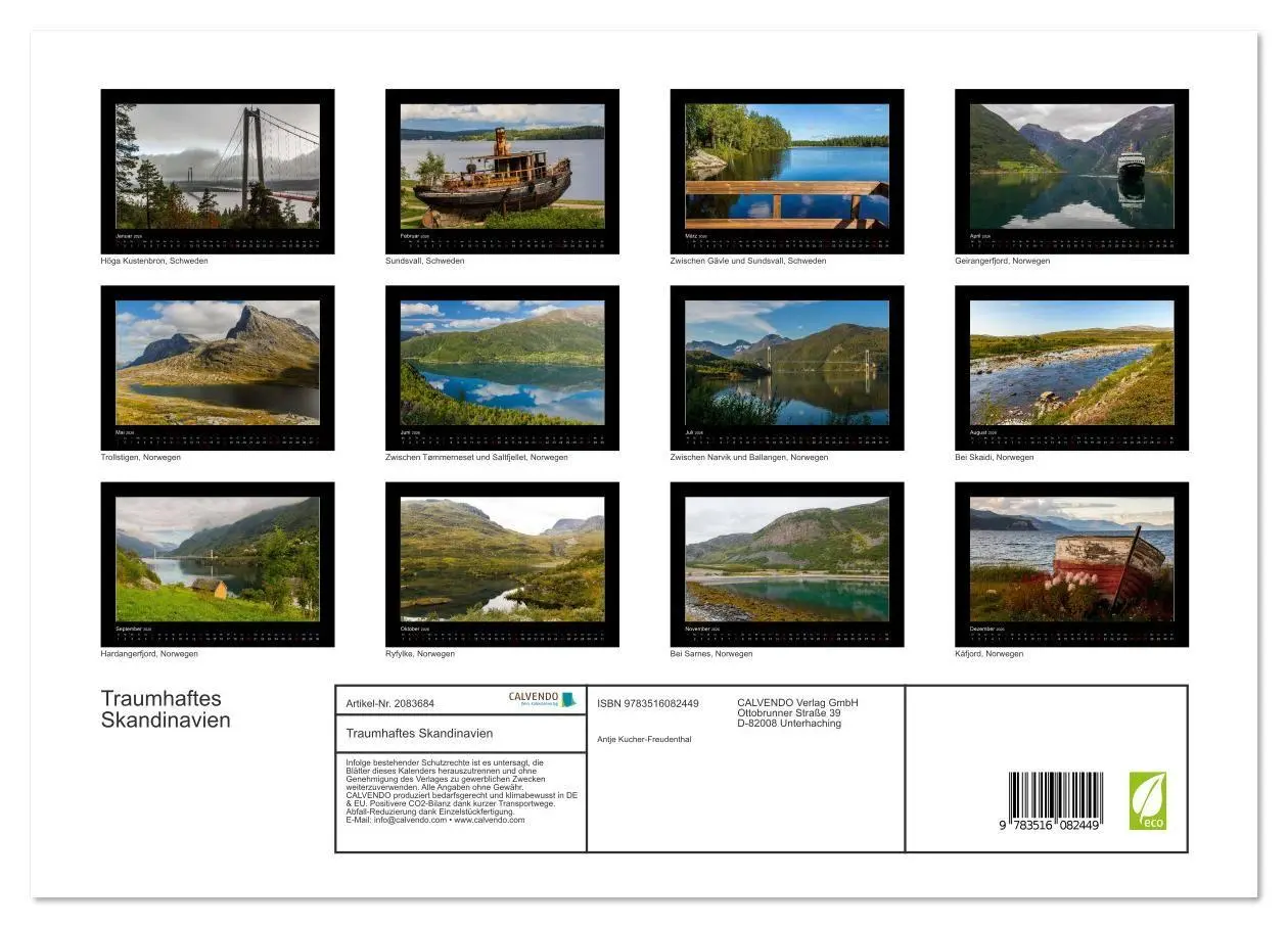 Bild: 9783516082449 | Traumhaftes Skandinavien (Wandkalender 2026 DIN A3 quer), CALVENDO...