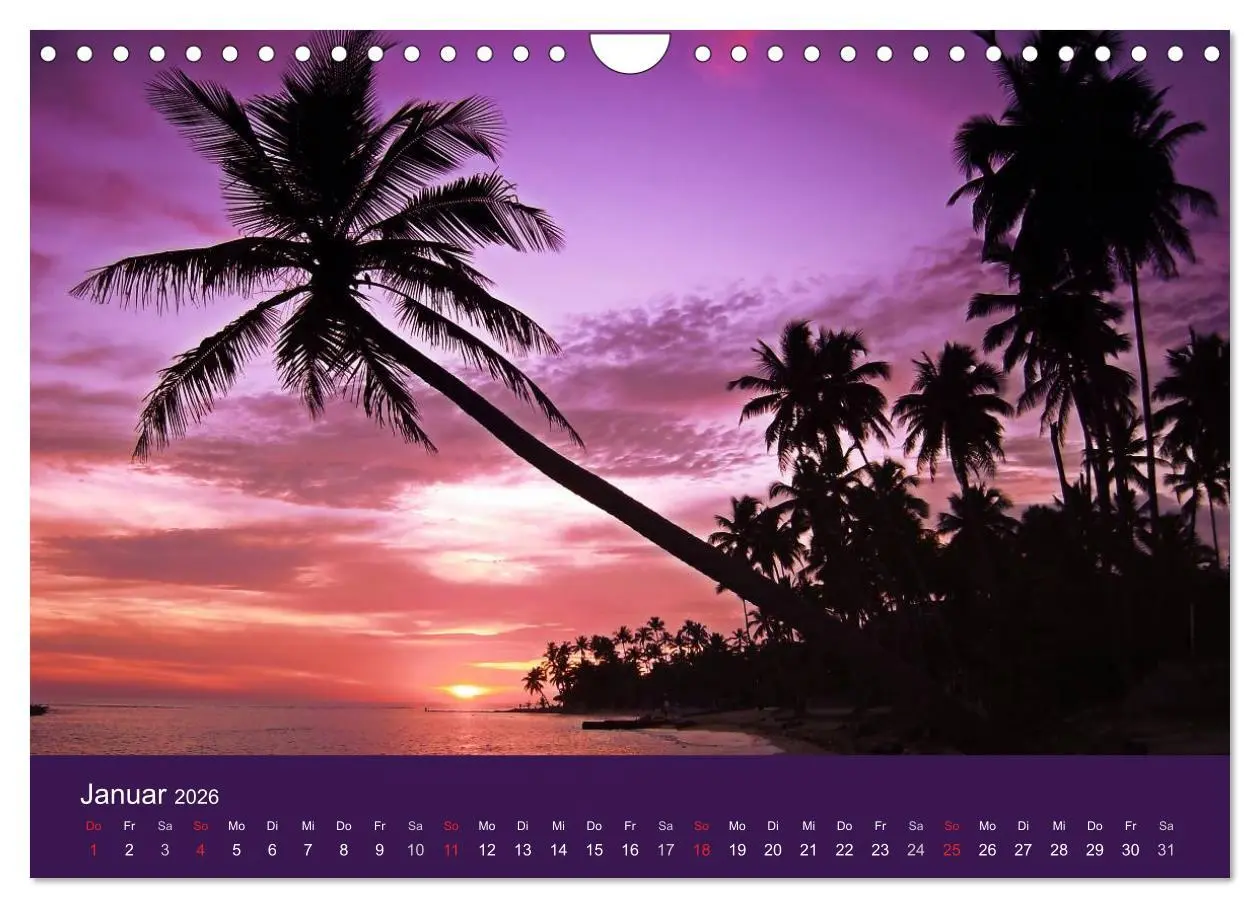 Bild: 9783516152449 | Traumstrände (Wandkalender 2026 DIN A4 quer), CALVENDO Monatskalender