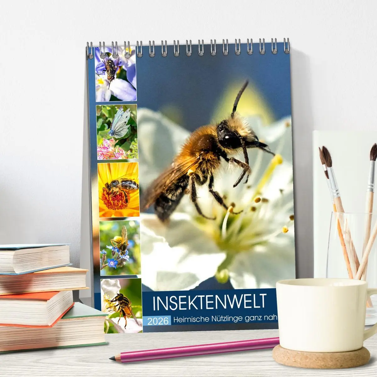 Bild: 9783516392449 | INSEKTENWELT - Heimische Nützlinge ganz nah (Tischkalender 2026 DIN...