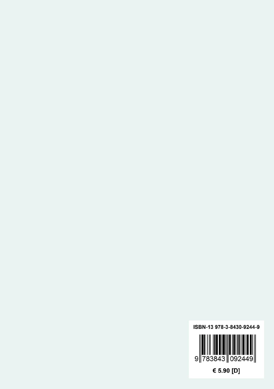 Rückseite: 9783843092449 | Oden und Epoden | Horaz | Taschenbuch | 120 S. | Deutsch | 2016